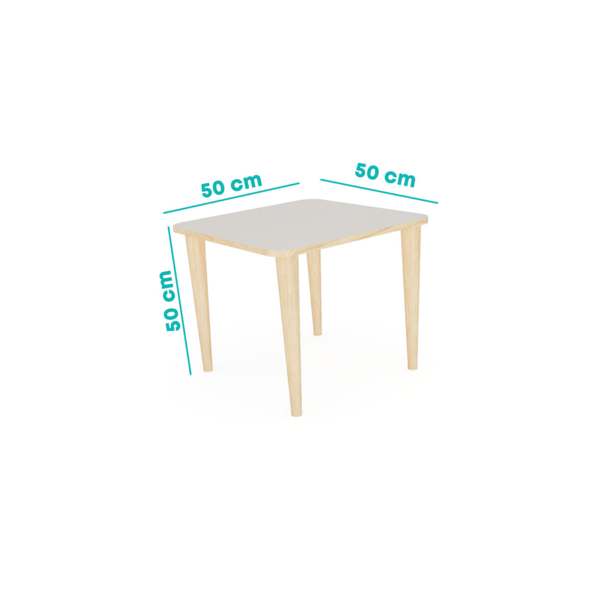GM014 - 50x50 cm MDF Çocuk Etkinlik ve Oyun Masası Yükseklik: 53 cm - Görsel 6
