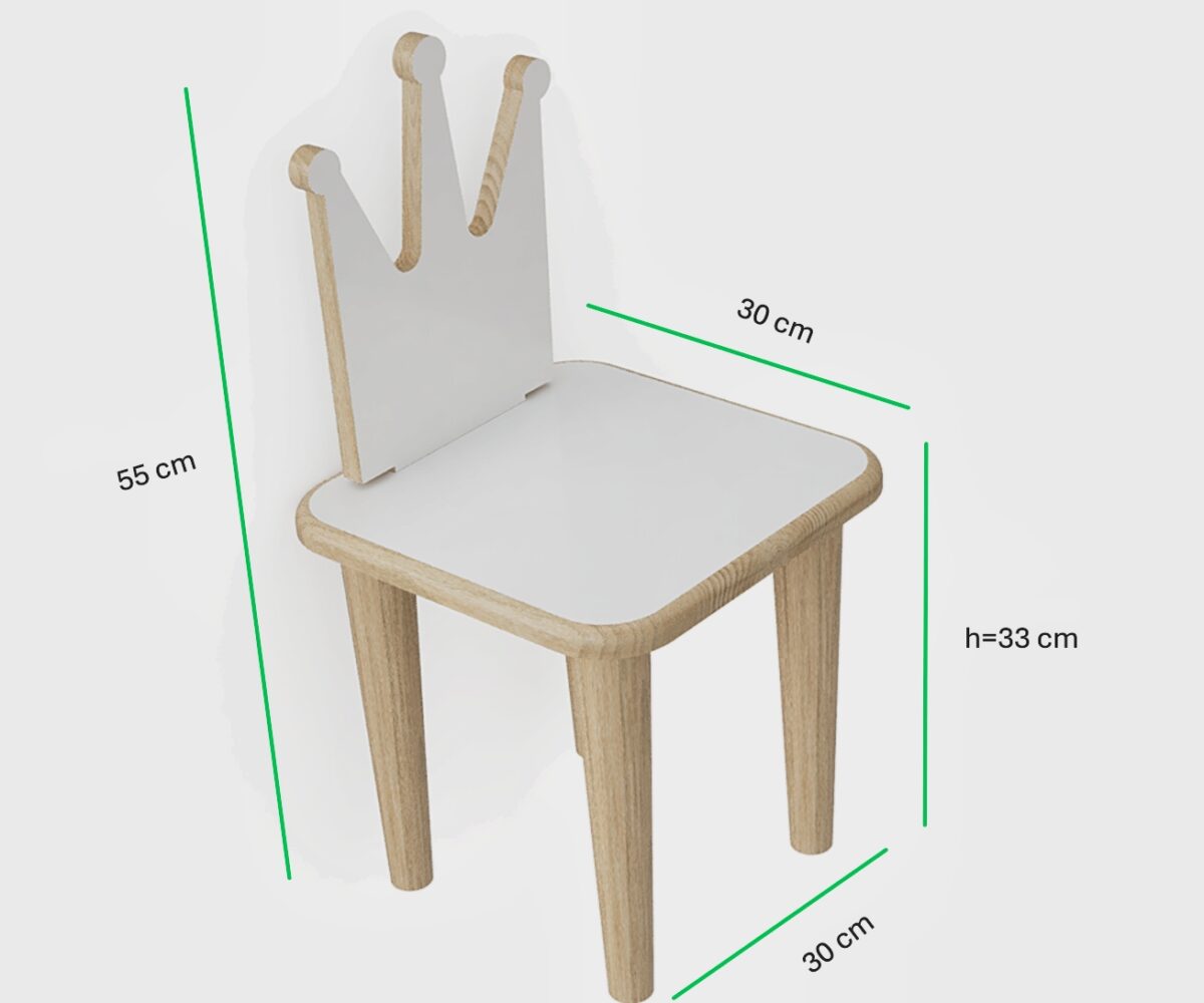 MDF Çocuk Sandalyesi, Anaokulu Kreş Sandalyesi - Taç - Görsel 5