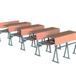 GM024-201 İkili Ahşap Amfi Sırası