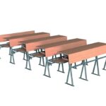 GM024-202 Üçlü Ahşap Amfi Sırası