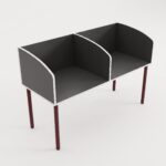 GM040-203 Çift Kişilik Modüler Çalışma Masası – Bölmeli Etüt ve Öğrenci Masası - Görsel 3